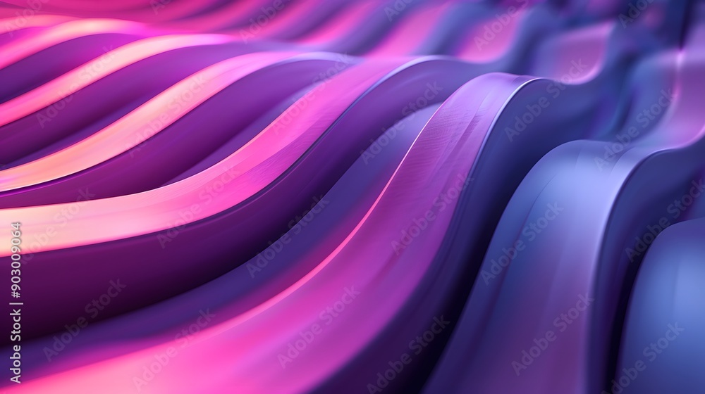 Poster vibrant waves of color in a fluid abstract design