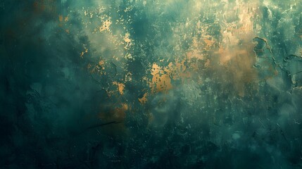 Obraz premium Abstract Textured Background with Shades of Teal and Gold