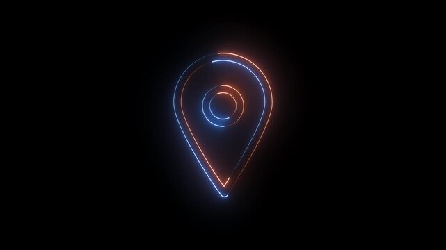 Location blue and rad animation saber video on black background