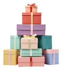 Fototapeta premium PNG Gift boxes white background celebration anniversary.