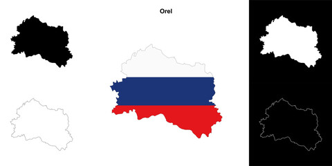 Orel blank outline map set