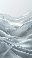 Obraz premium Abstract grey background with wavy pattern flowing on white
