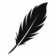 Feather silhouette vector illustration