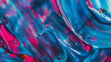 Abstract art backgrounds Handpainted background Acrylic painting on canvasTexture fluid acryl Fragment of artwork Brushstrokes of paint : Generative AI