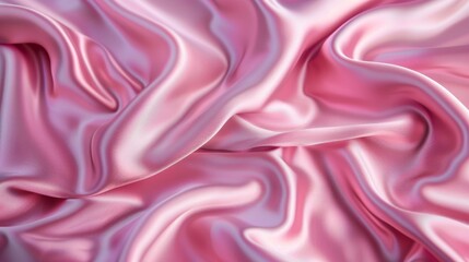 Obraz premium Pink silk fabric forming elegant waves of texture