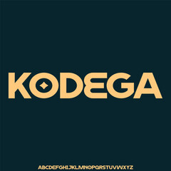 unique and futuristic alphabet font vector