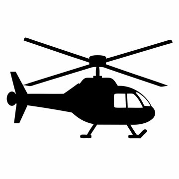 recommend clip art: Helicopter silhouette vector illustration