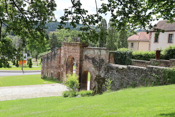 Vieille porte de ville, ville de Bitche, département de la Moselle, France