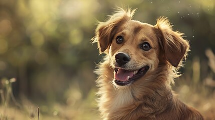 Obraz premium smiling dog : Generative AI