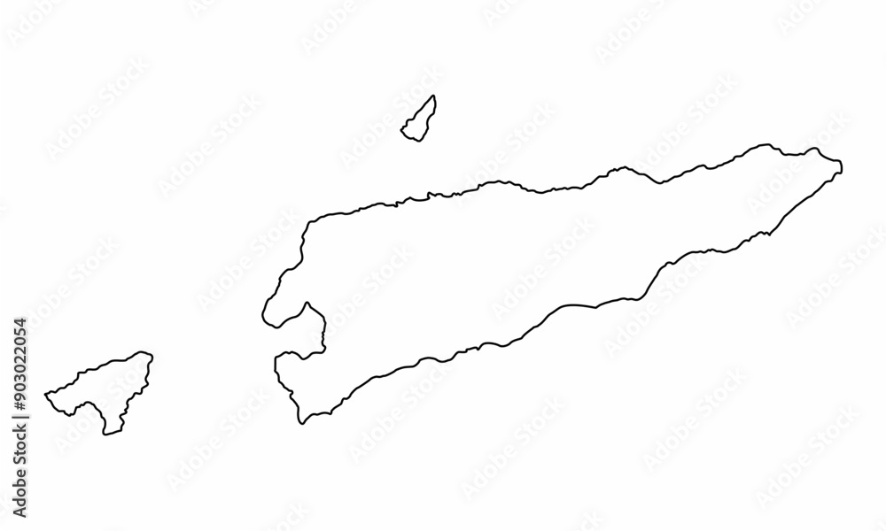 Wall mural East Timor outline map