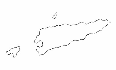 East Timor outline map