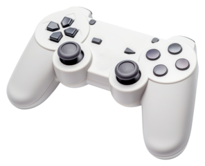 PNG Gamepad joystick white electronics.