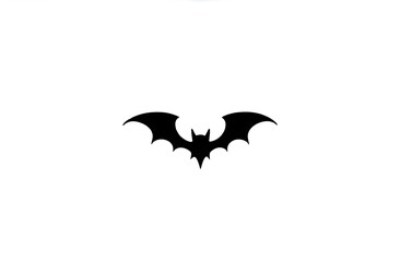 Obraz premium Bat black silhouette on the white background, shape of bat, web icon 