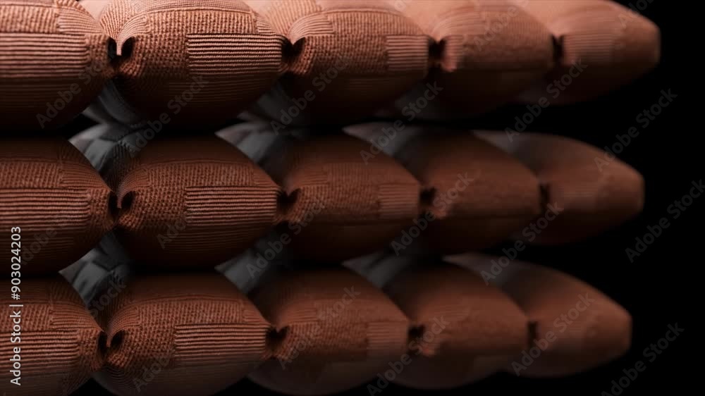 Poster close-up of 3d concrete transformed into soft cushion-like texture