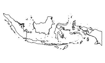 Indonesia outline map