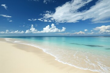 Fototapeta premium sand beach with blue sky