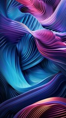 Naklejka premium Abstract background forming wavy pattern with blue and purple shapes