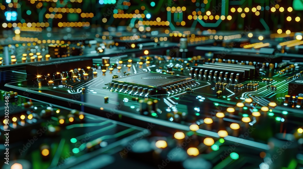 Aufkleber advanced electronics lab with circuit boards and components