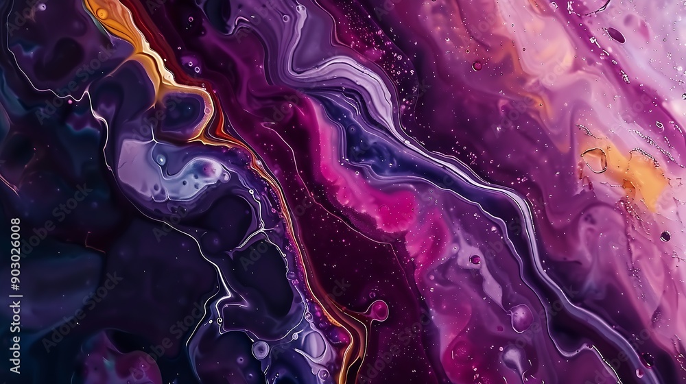 Aufkleber abstract paint color background exoplanet cosmic sea pattern paint stains marbleized effect backgrou