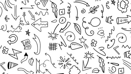 Fototapeta premium hand drawn arrows pattern