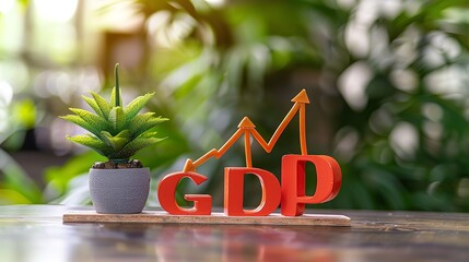 Growth in the idea of gross domestic product, or GDP, the term 