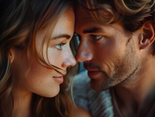 Couple Gazing Lovingly Into Each Other s Eyes Expressing Emotional Connection and Intimacy