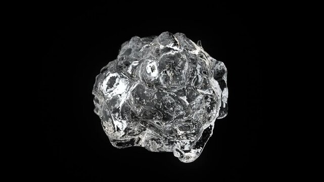 Abstract 3d animation of liquid on black background