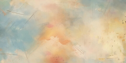  Abstract art background vector grunge wall colorful oil painting. Expressive brushed painting on canvas.