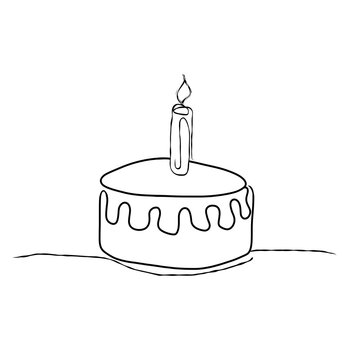birthday cake with candles