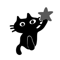 cartoon cat with star
