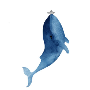 Whale  jumping on the sea