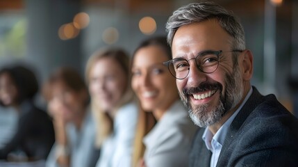 Businesspeople Collaborating and Strategizing for Success in a Corporate Meeting