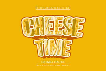 Cheese Time Text Effect. editable text effect