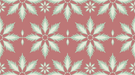 Seamless vector. Fabric pattern, wallpaper, seamless fabric pattern. Leaf pattern.