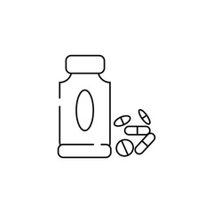 medicine pills vector type icon