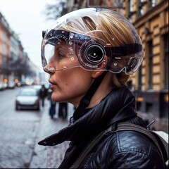 A futuristic bike helmet concept (not real) 