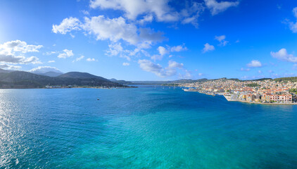 View of Argostoli town in Kefalonia Island, Greece.