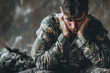 a soldier suffering from ptsd