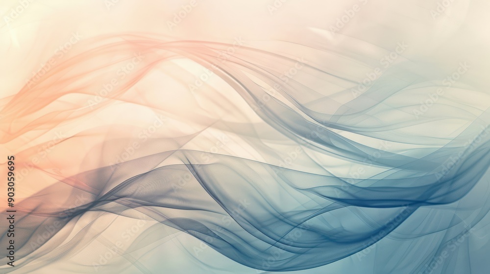 Poster a subtle abstract background featuring gentle lines and blended hues, creating a sophisticated and c