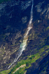 Rainbow colors in a small waterfall above Skjolden, Norway.