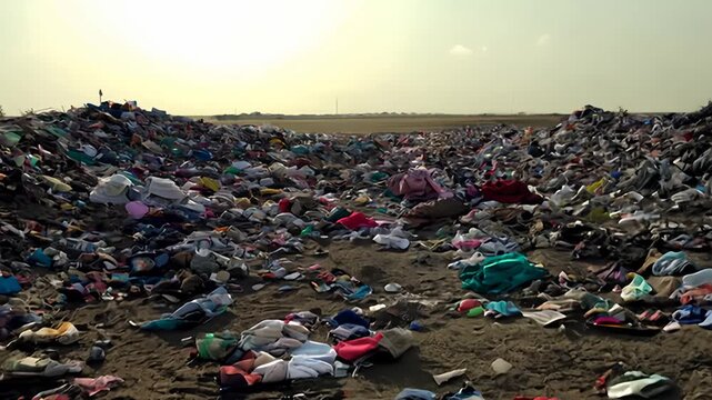 Incredible Visuals of a Massive Garbage Dump in A Deserted Area During Early Morning