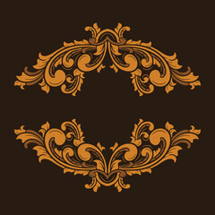 Vector frame ornament vintage classic element decoration