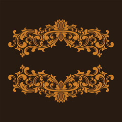 Vector frame ornament vintage classic element decoration