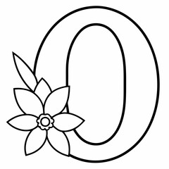 Floral letter vector illustration with a beautiful flower pattern Perfect for elegant stationery and decorative projects