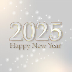 Hand drawn banner New year concept 2025