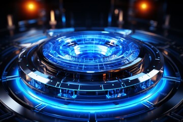 High-tech futuristic circular interface backgrounds.