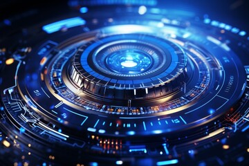 High-tech futuristic circular interface backgrounds.