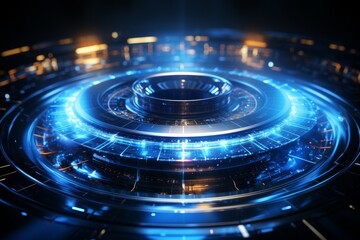 High-tech futuristic circular interface backgrounds.