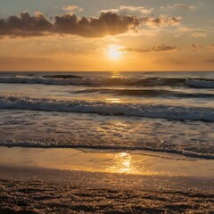 Golden hour at the beach