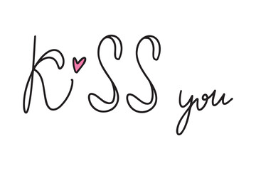 Calligraphic inscription of word 